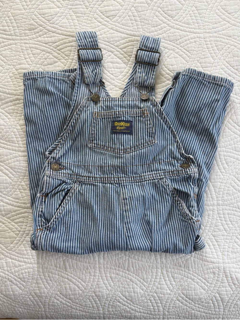 OshKosh B'gosh Vintage Stripe 4T Overalls - Picture 7 of 9